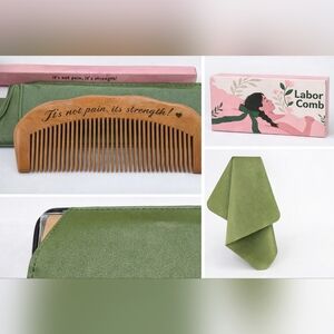 Labor CombNatural Wood, hospital bag essentials. Anxiety and pain relief